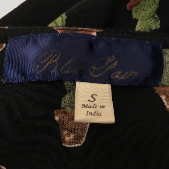 BLUE RAIN Cactus Plant Print Open Front Kimono - Picture 8 of 8